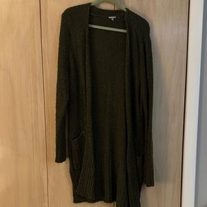 Women’s Olive Green Sweater Cardigan